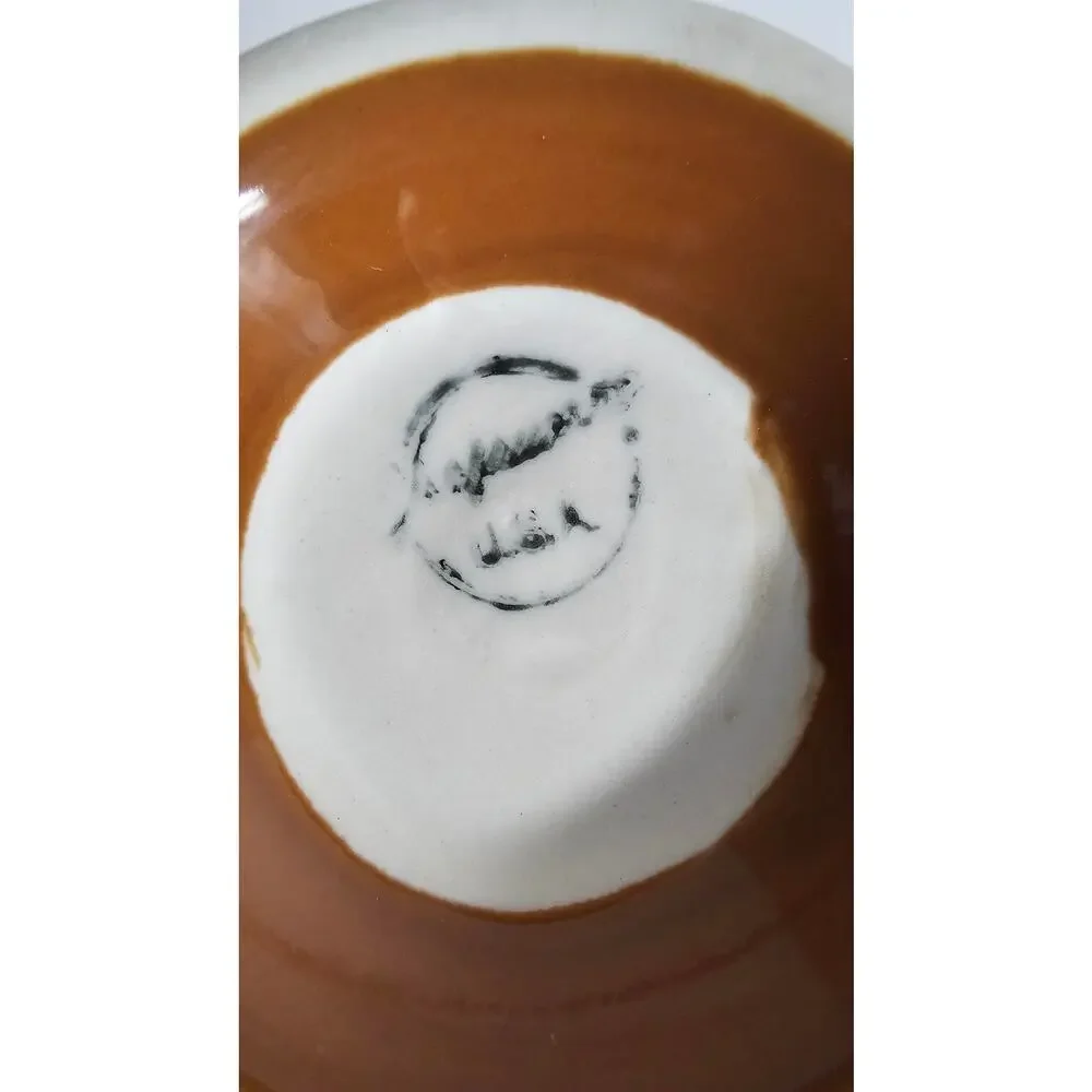 Nesbitt's Hot Chocolate mug in a glossy, rich chocolate-brown glaze 40s Vintage